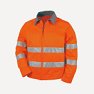 Veste de haute visibilité, de matériau combiné, couleur orange.