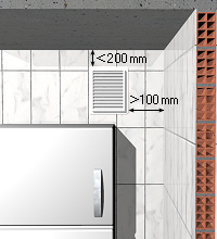 Bouche d'extraction dans une cuisine